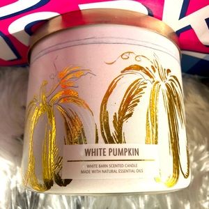 Bath and Body Works 3 Wick Candle White Pumpkin